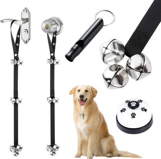 2 Pack Dog Doorbells, Dog Training Bells for Go Outside Potty Training Bell Communication Device, Adjustable V1259-DP01-H-00010