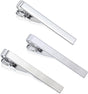 3 Pack Silver Tie Clips for Men, Classic Tie Clips for Men Silver with Adjustable Clasp Ideal for V1259-DP01-H-00012