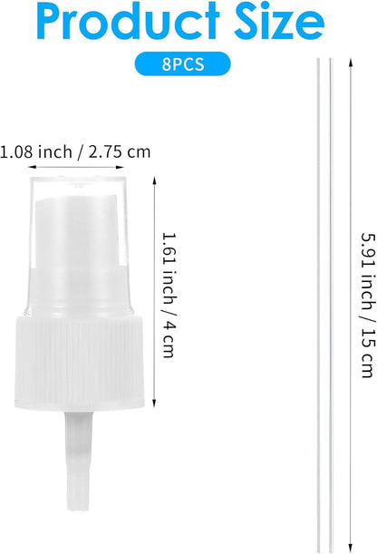 8 Pcs Spray Cap for Glycolic Acid, Spray Tops for Toner Bottles (White) V1259-DP01-H-00014