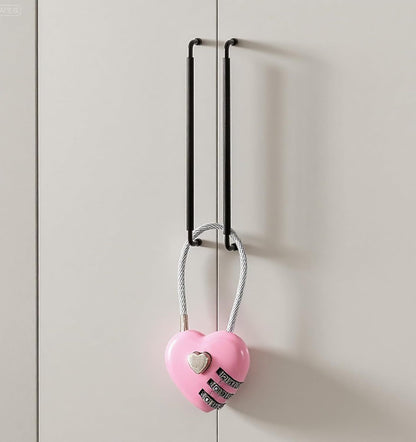 Pink Locker Lock, 3Pcs Heart Shaped Lock, Heart Locks for Suitcase & Locker (3 Colors) V1259-DP01-H-00021