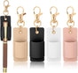 Lanyard Pen Holder, 4 Pcs Anti-lost Leather Badge Pen Holder for Lanyard & Badge Reel (Multi-colored) V1259-DP01-H-00023