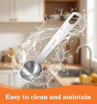 5PCS Teaspoon Measuring Spoon, 4.72 inch Stainless Steel 1 Tsp Measuring Spoon Set for Kitchen Ingredients V1259-DP01-H-00024