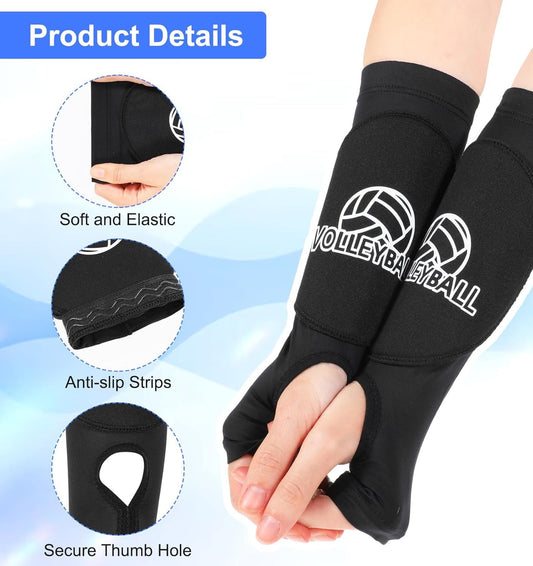 Arm Sleeves for Volleyball, 10.2" Girls Volleyball Arm Sleeves with Soft Foam Arms Pads & Thumb Hole for Kids V1259-DP01-H-00025