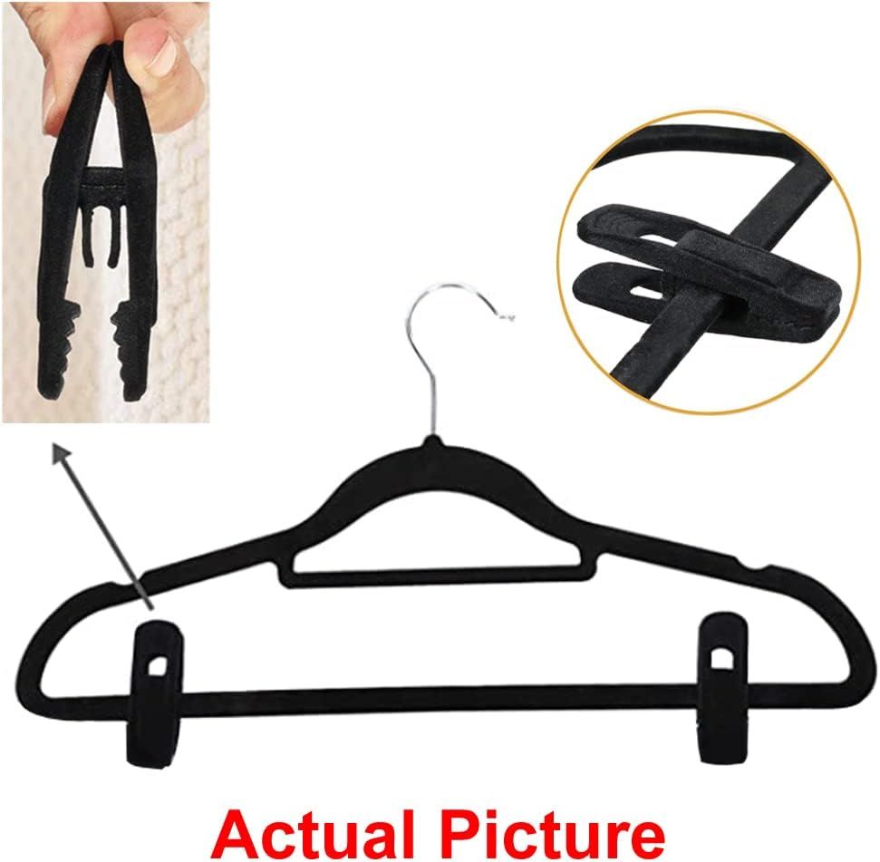 Velvet Hanger Clips - 20pcs Plastic Clips for Velvet Hangers V1259-DP01-H-00026