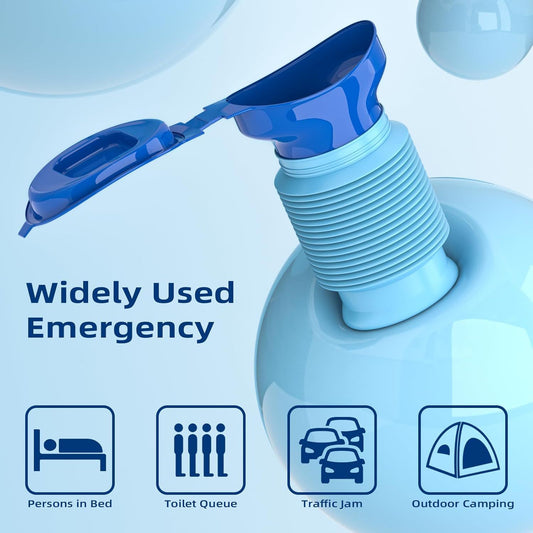 Pee Bottles for Men, Adjustable Emergency Urinal 750ml, Car Pee Bottle for Men and Women, Portable Toilet for V1259-DP01-H-00028