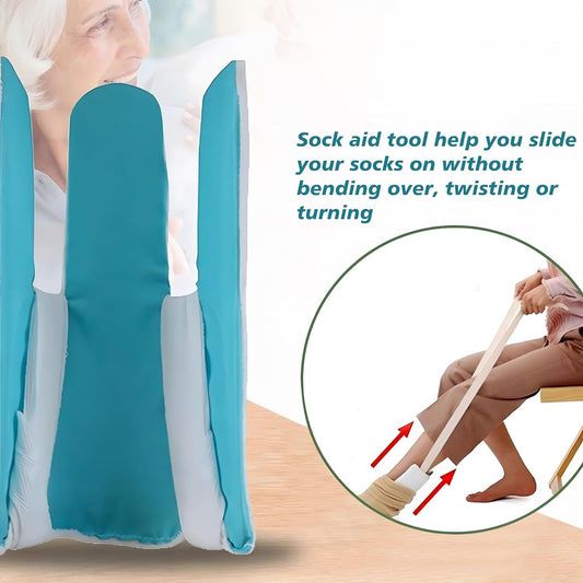 Sock Aid Device for Seniors, Sock Aids for Putting and Off Socks, Sock Helper for Pregnant Women and V1259-DP01-H-00030