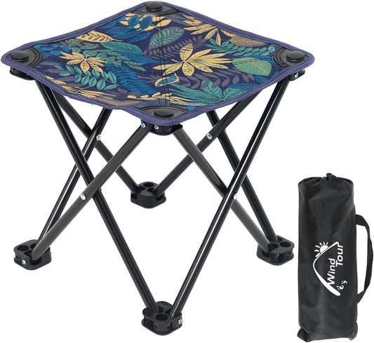 Portable Folding Camping Stool Outdoor Camping Lightweight Samll Chair for Fishing Hiking Gardening and Beach V1259-DP01-H-00033