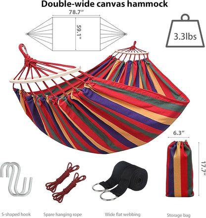 Portable Camping Hammock Lightweight Fabric Hammock for Backpacking, Beach, Patio, Backyard, Outdoor (Red) V1259-DP01-H-00036
