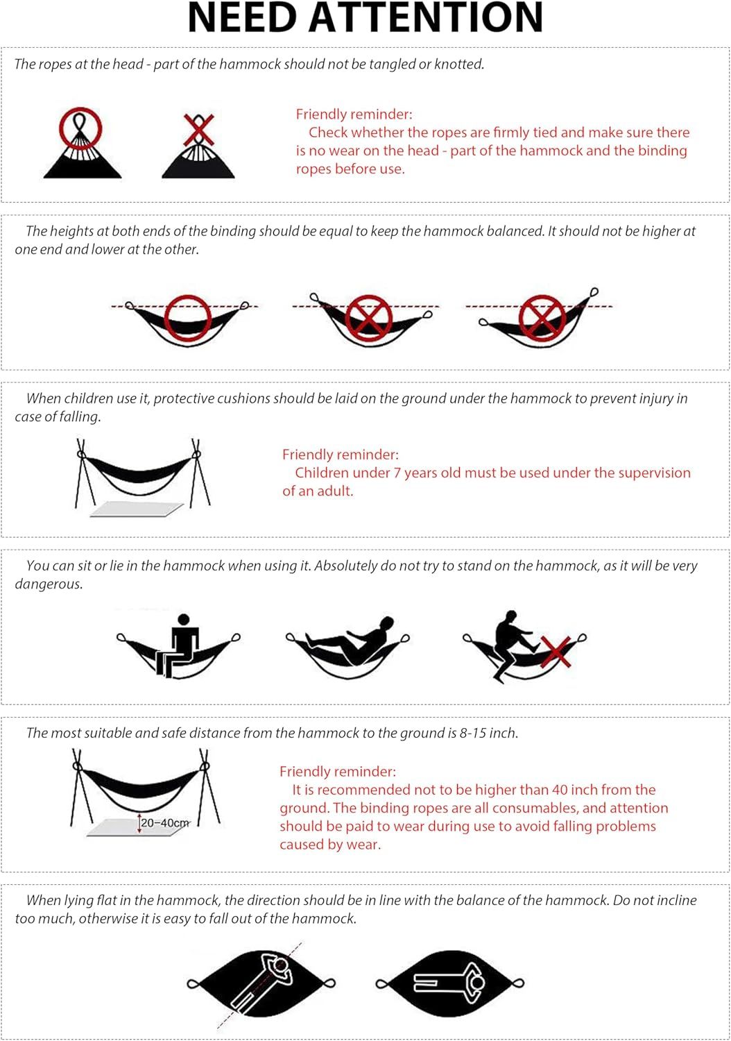 Portable Camping Hammock Lightweight Fabric Hammock for Backpacking, Beach, Patio, Backyard, Outdoor (Red) V1259-DP01-H-00036