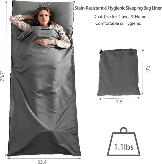 Sleeping Bag Liner Adult Sleep Sack Lightweight Portable Travel Sheets for Hotel Double Sleeping Bag Liners V1259-DP01-H-00039