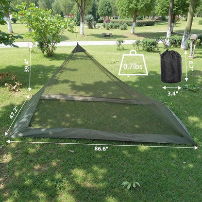 Camping Mosquito Net Compact Ultralight No-See-Um Breathable Mesh Bugnet Mosquito Netting Fits Sleeping Bags, V1259-DP01-H-00041