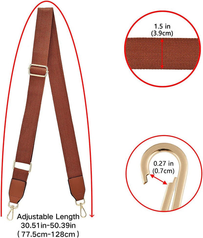 Wide Shoulder Purse Strap Replacement Adjustable Belt Canvas Bag Crossbody Handbag V1259-DP01-H-00047