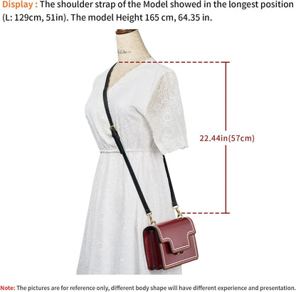 Leather Adjustable Replacement Strap Shoulder Bag Cross Body Bag Purse Handbag For Women, 43-51 Inch V1259-DP01-H-00049
