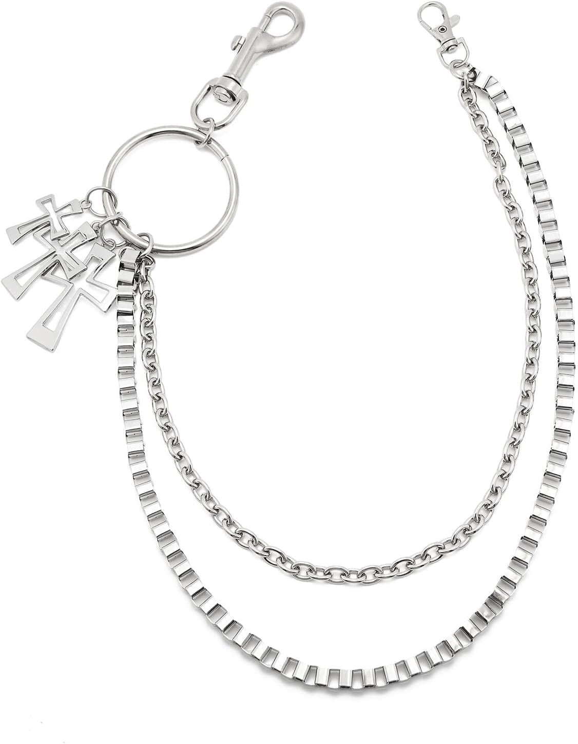 Wallet Chain,Punk Trousers Pants Chains for Men Women,Pocket Chain Heavy Chain Belt Goth Accessories V1259-DP01-H-00050