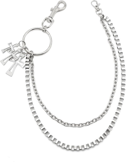 Wallet Chain,Punk Trousers Pants Chains for Men Women,Pocket Chain Heavy Chain Belt Goth Accessories V1259-DP01-H-00050