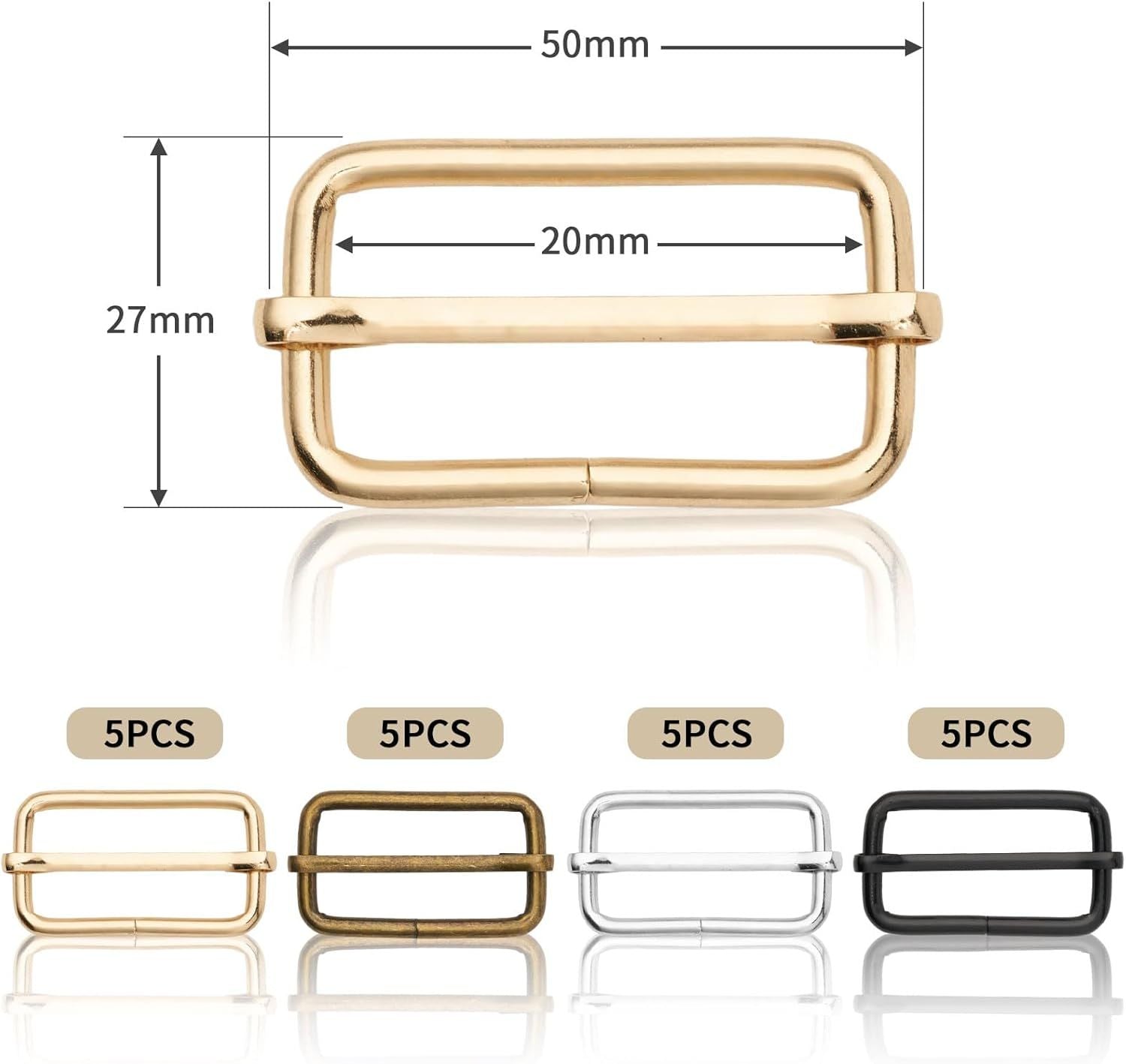 Metal Buckles Adjustable Slide for Purse Bag Hardware Making Supplies Backpack replacement Hardware Pin Strap V1259-DP01-H-00054