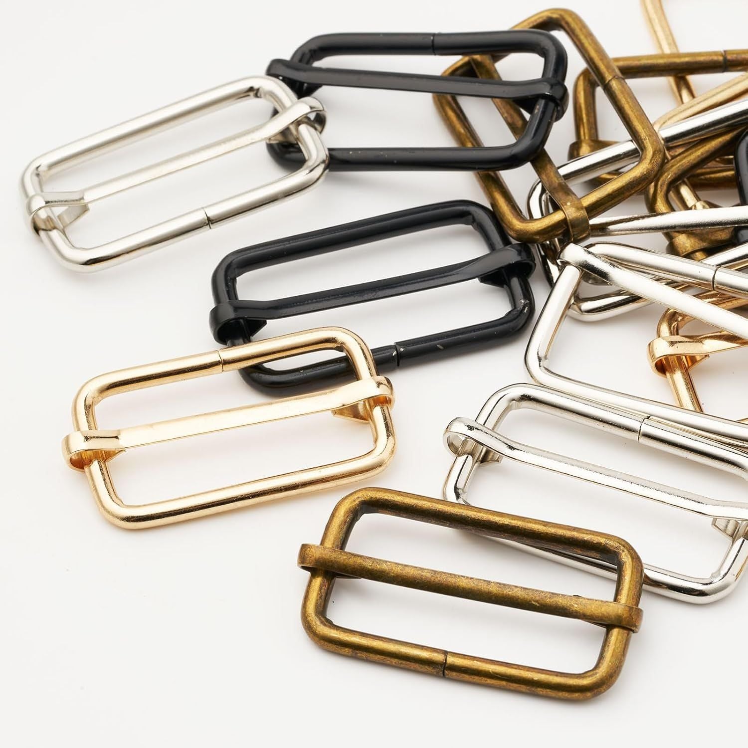Metal Buckles Adjustable Slide for Purse Bag Hardware Making Supplies Backpack replacement Hardware Pin Strap V1259-DP01-H-00054