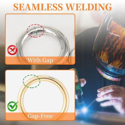 15pcs Metal Seamless Welded O Rings,Multi-Purpose O-Ring Hardware for Crafts Macrame Rings,Gold,1 inch V1259-DP01-H-00056