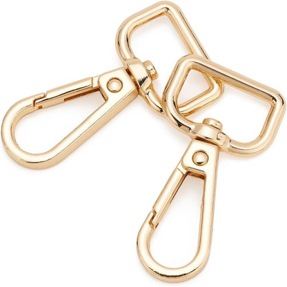9 Pcs D Ring Swivel Lobster Claw Clasp Push Gate Snap Hooks Trigger Clips for DIY Crafts Keychain Purse V1259-DP01-H-00059