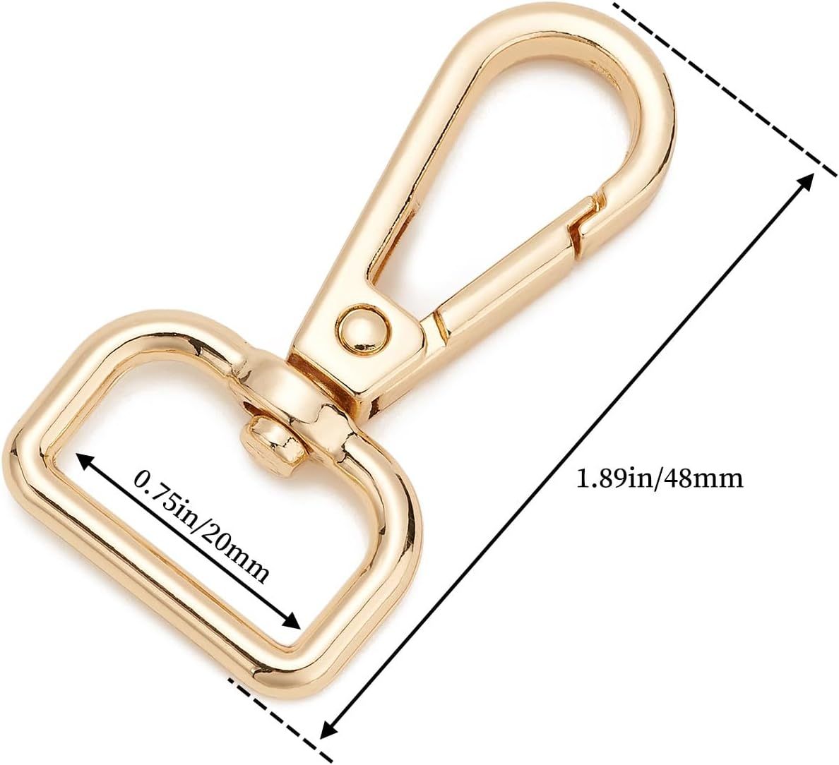 9 Pcs D Ring Swivel Lobster Claw Clasp Push Gate Snap Hooks Trigger Clips for DIY Crafts Keychain Purse V1259-DP01-H-00059