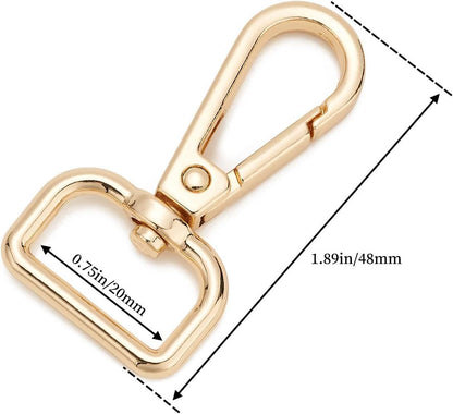9 Pcs D Ring Swivel Lobster Claw Clasp Push Gate Snap Hooks Trigger Clips for DIY Crafts Keychain Purse V1259-DP01-H-00059