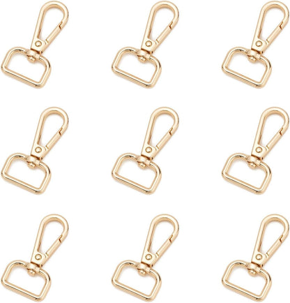9 Pcs D Ring Swivel Lobster Claw Clasp Push Gate Snap Hooks Trigger Clips for DIY Crafts Keychain Purse V1259-DP01-H-00059