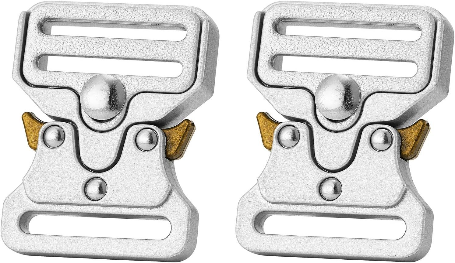Tactical Buckle Replacement 2 pack,Metal Buckle Clip for Dog Collar, Keychain, Hunting Belt Bags V1259-DP01-H-00061
