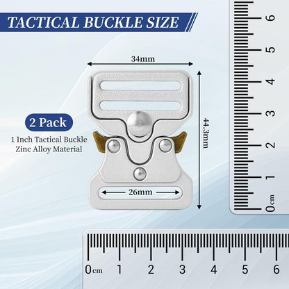 Tactical Buckle Replacement 2 pack,Metal Buckle Clip for Dog Collar, Keychain, Hunting Belt Bags V1259-DP01-H-00061