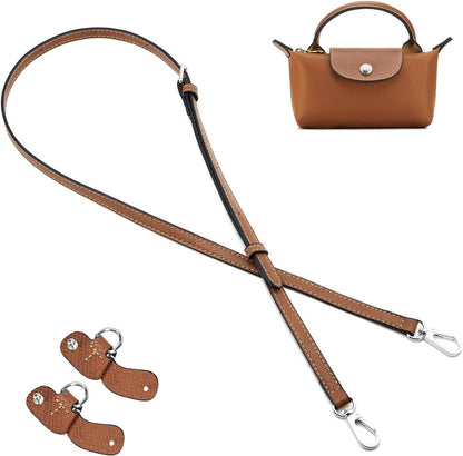 Bag Strap Suitable for Longchamp Mini Pouch, Purse Crossbody Replacement Adjustable Shoulder Strap Conversion V1259-DP01-H-00063