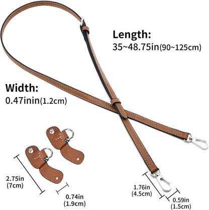 Bag Strap Suitable for Longchamp Mini Pouch, Purse Crossbody Replacement Adjustable Shoulder Strap Conversion V1259-DP01-H-00063