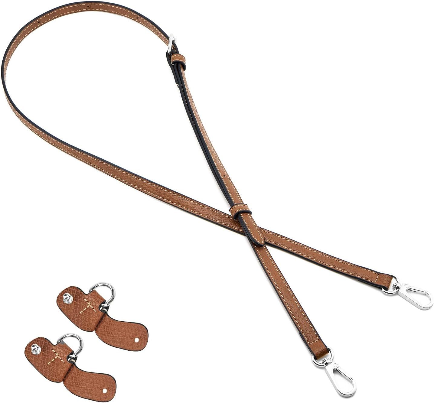Bag Strap Suitable for Longchamp Mini Pouch, Purse Crossbody Replacement Adjustable Shoulder Strap Conversion V1259-DP01-H-00063