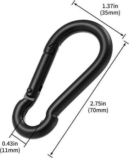 4Pcs Stainless Steel Spring Snap Hook Carabiner 304 Stainless Steel Heavy Duty Clips for Backpack Hiking V1259-DP01-H-00064