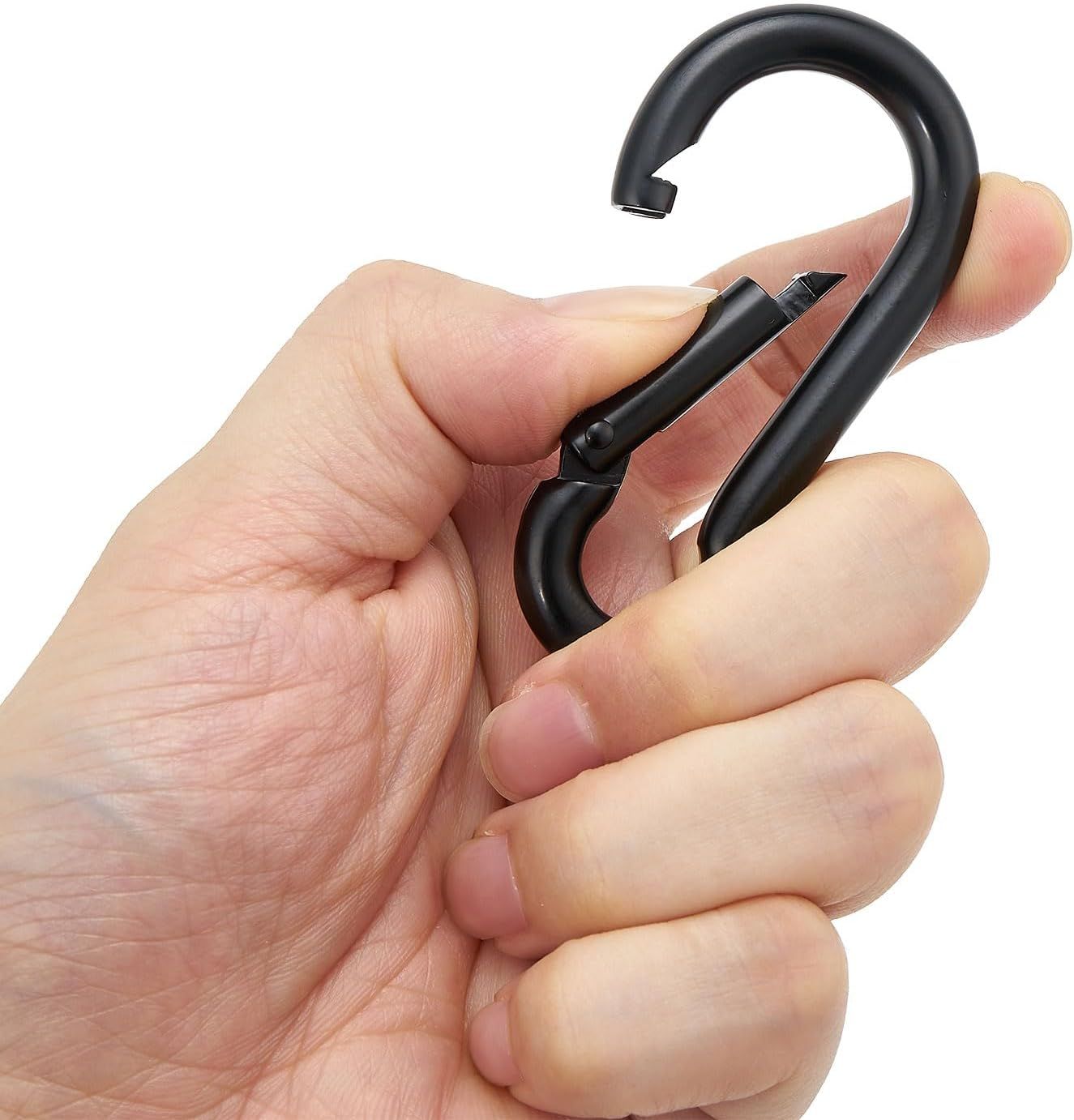 4Pcs Stainless Steel Spring Snap Hook Carabiner 304 Stainless Steel Heavy Duty Clips for Backpack Hiking V1259-DP01-H-00064