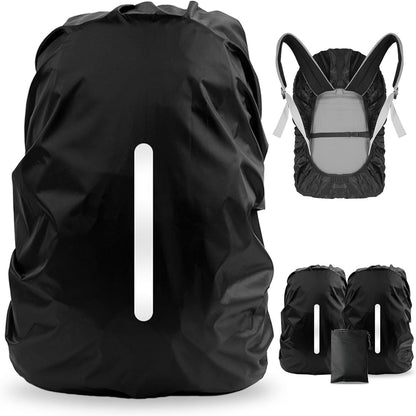 2 Pack Waterproof Rain Cover for Backpack, Reflective Rainproof Protector for Anti-Dust and Anti-Theft,M Size V1259-DP01-H-00071