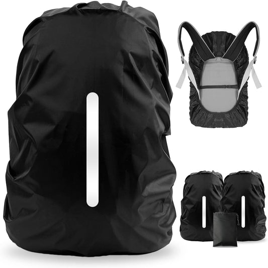 2 Pack Waterproof Rain Cover for Backpack, Reflective Rainproof Protector for Anti-Dust and Anti-Theft,M Size V1259-DP01-H-00071