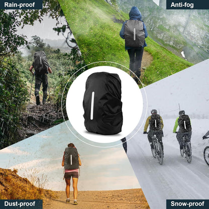 2 Pack Waterproof Rain Cover for Backpack, Reflective Rainproof Protector for Anti-Dust and Anti-Theft,M Size V1259-DP01-H-00071