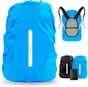 2pcs Waterproof Rain Cover for Backpack, Reflective Rainproof Protector for Anti-dust and Anti-Theft M V1259-DP01-H-00072