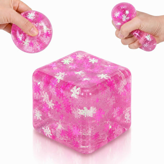 Ice Cube Squeeze Toy, Stress-Relief Sensory Toy, Slow Rebound Squeeze Cube, Suitable for Children and Adults, V1259-DP01-H-00079