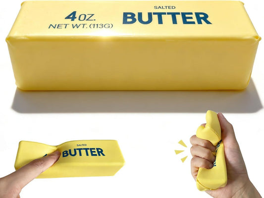Slow Rebound Cute Butter Squeeze Stress Balls, 2026 New Realistic Soft Butter Stick Fidget Toy,Slow Rising V1259-DP01-H-00084