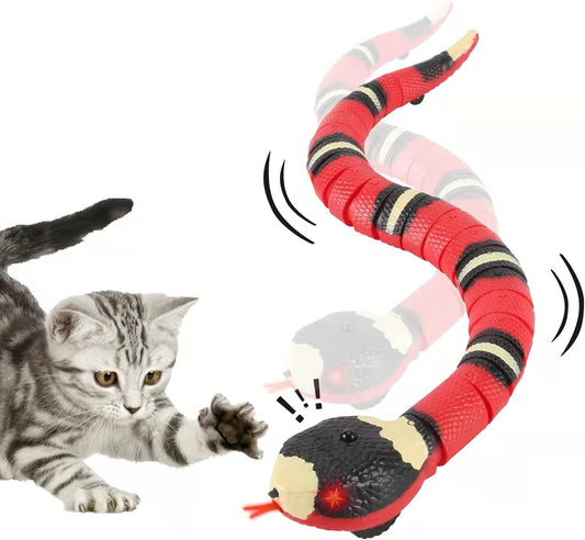 Cat Toys Snake Interactive,Kitten Toys,Realistic Smart Sensing Snake Toy,USB Rechargeable,Automatically Sense V1259-DP01-H-00086
