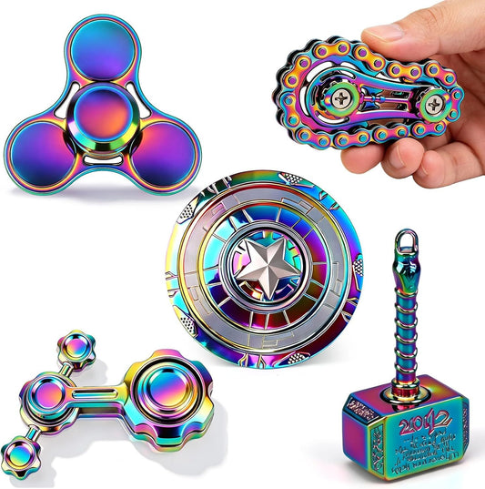 5 PCS Fidget Toy Set Adults & Teen, Sensory Handheld Gadgets Spinners, Cool Desk Toys for Office, Home, V1259-DP01-H-00109