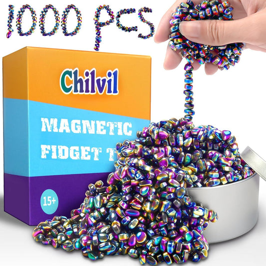 1000pcs Easter Basket Stuffers for Teens Boy, Fidget Toys Metal Balls Stones Beads Quiet Office Desk Stress V1259-DP01-H-00140