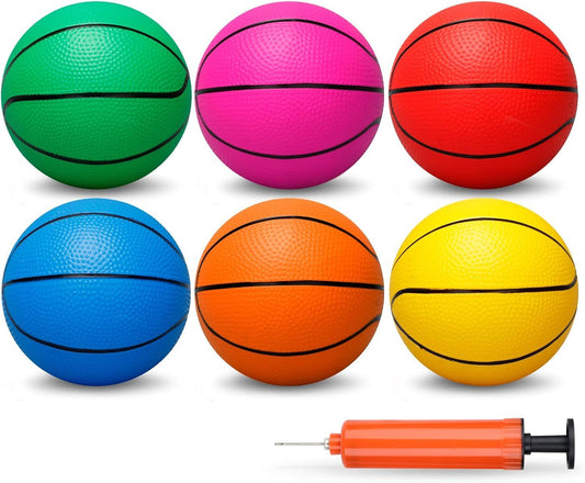 6 Inch PVC Mini Basketball for Indoor Mini Hoops, Soft 6" Rubber Small Repacement Balls for Over Door Hoop V1259-DP01-H-00149