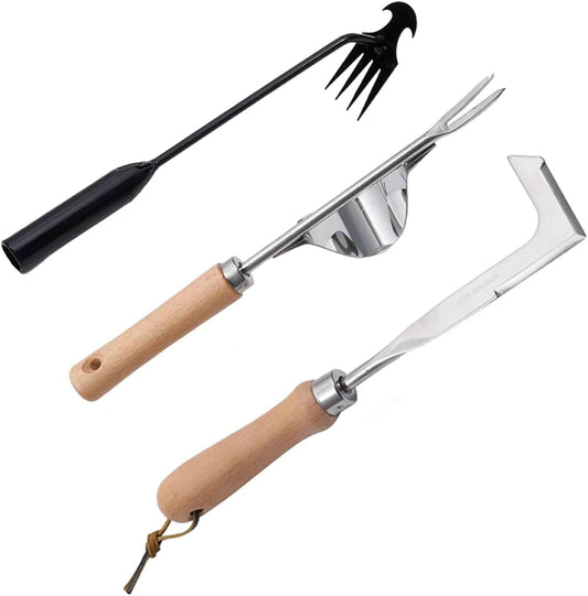3 Pack Weed Puller Tool, Manual Hand Weeder Paver, Crack Weeder, Stainless Steel Crevice Weeding Digger Tool, V1259-DP01-I-00001