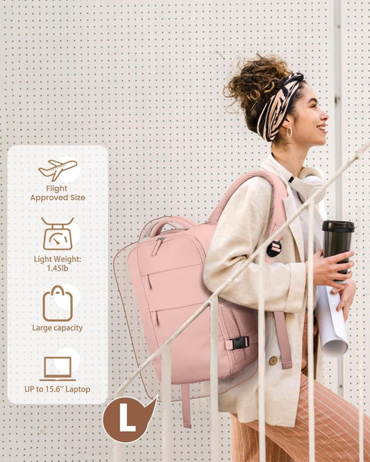 Travel Backpack for Women Man, Waterproof Personal Item Travel Bag Airline Approved Laptop Backpack Bookbag V1259-DP01-I-00028