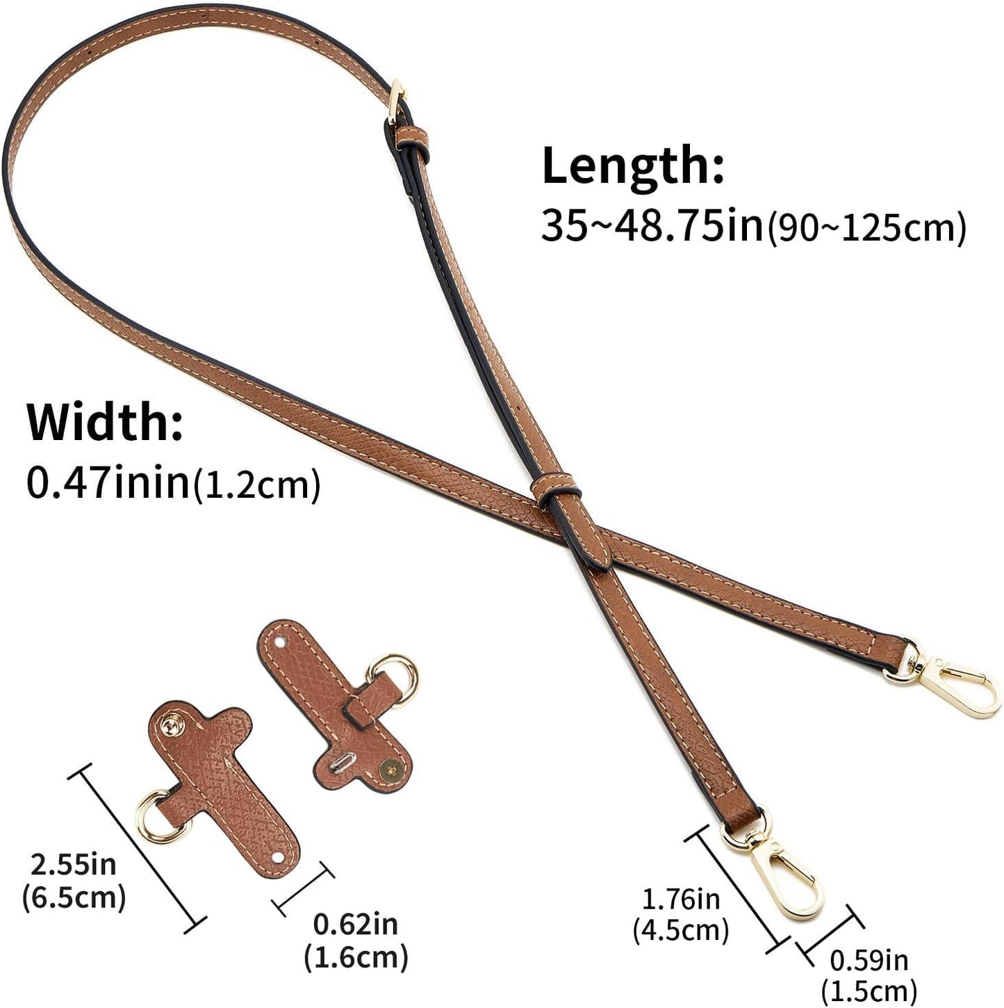 Leather Strap Suitable for Longchamp Handbag,Crossbody Adjustable Shoulder Strap Conversion Kit V1259-DP01-I-00029