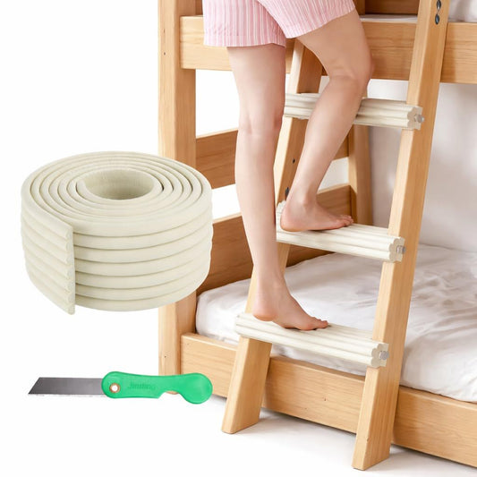 Soft Bunk Bed Ladder Pads with Cutter - Foam Step Padding & Ladder Cover for Kids' Loft Beds, Dorm Ladders, V1259-DP01-I-00033
