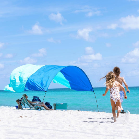 3.0 Version | Wind-Powered Beach Tent Shade Canopy | Sets Up in 3 Mins | 150 Sq. Ft. of Shade for up to 8 V1259-DP01-I-00034