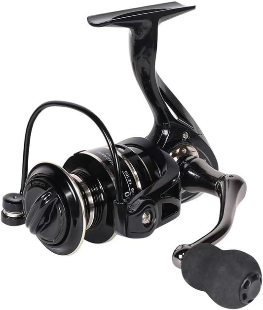 All Metal Spinning Fishing Reel - Ultra Smooth 5.2:1 Gear Ratio Saltwater Freshwater - Corrosion Resistant V1259-DROP001-REEL-3000-BLK