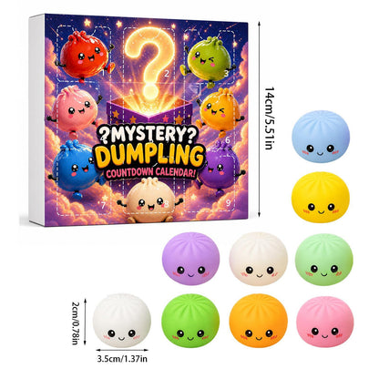 Fidget Squishy Stress Relief Toy 9-Grid Blind Box - Mystery Dumpling Squishy Calendar - Adult Decompression Squeeze Toy - GJ862-003